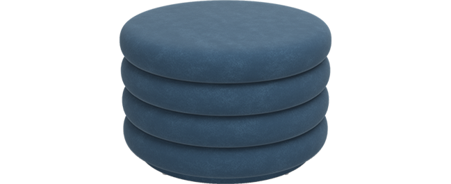 Mila 60cm Round Ottoman